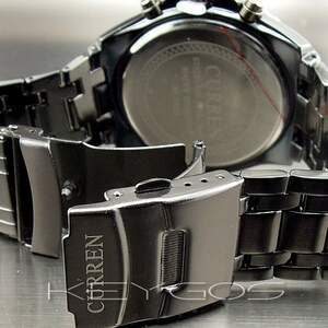 Наручные часы LUXURY SPORT MEN FASHION из черной золотистой стали
